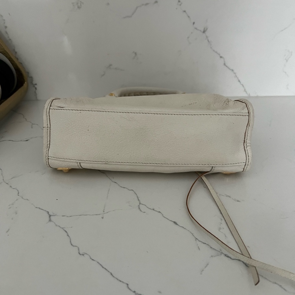 Balenciaga White and Gold Mini City Bag - Picture 3 of 6